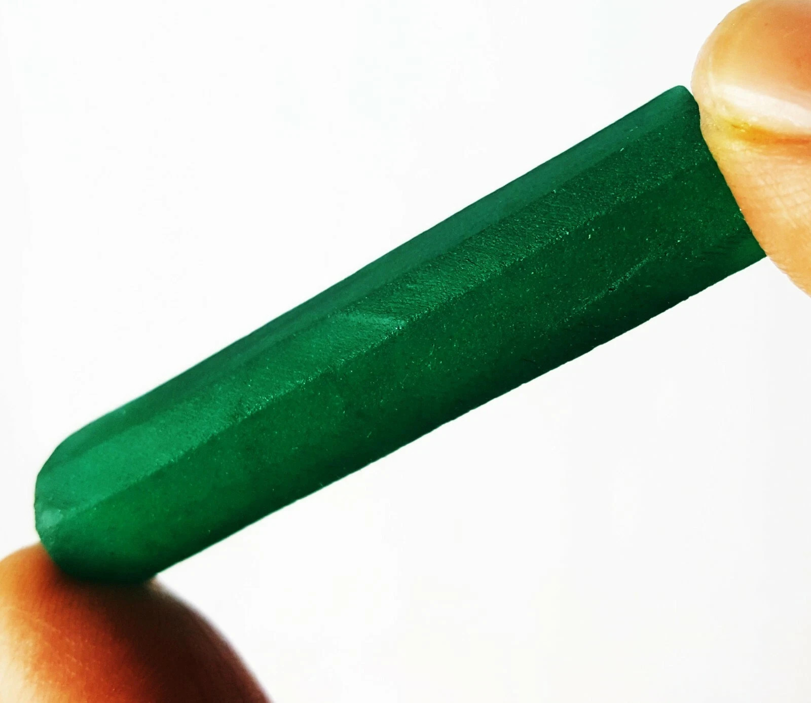 Natural Green Emerald 36.34 Ct Loose Gemstone Pencil Rough Certified A+ Quality
