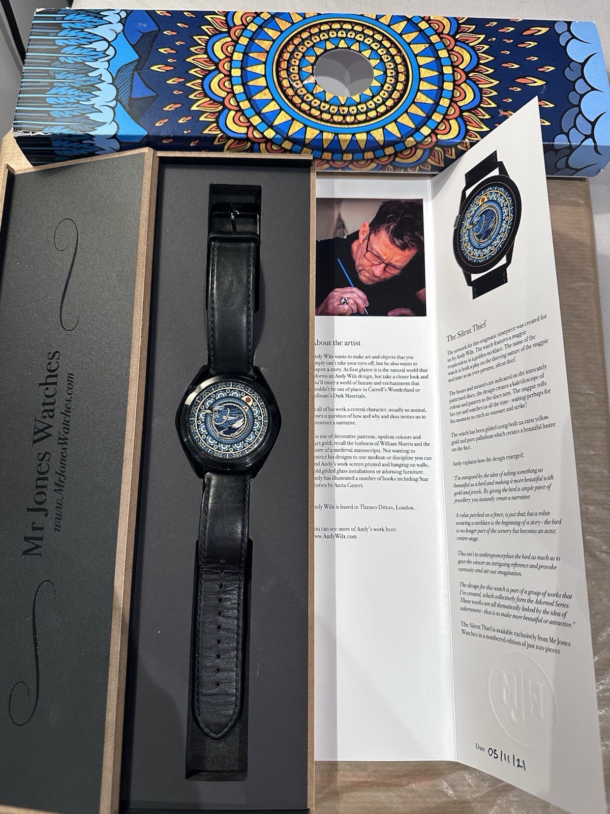 Limited Edition Mr Jones Watches The Silent Thief 35/200 Good Condition But Worn