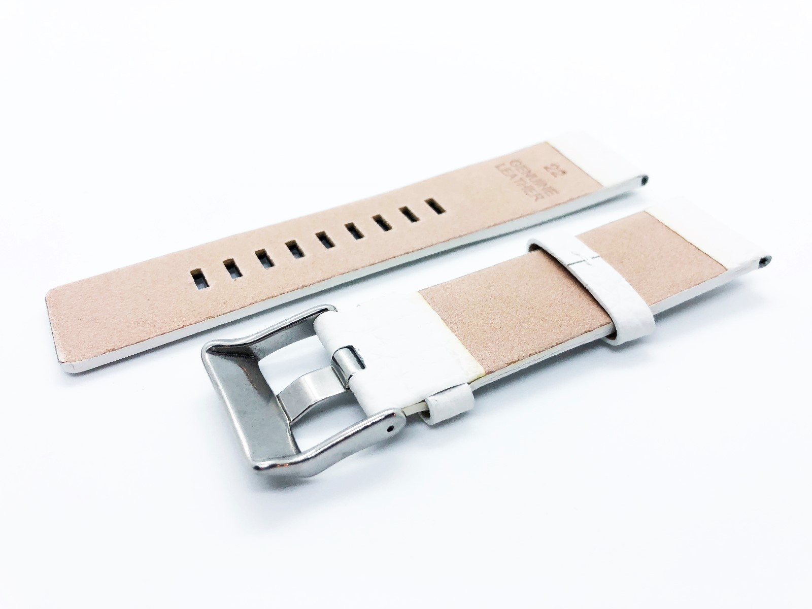 White Genuine Leather Strap Band fit Diesel DZ Watches 22 24 26 27 28 30 32 34mm