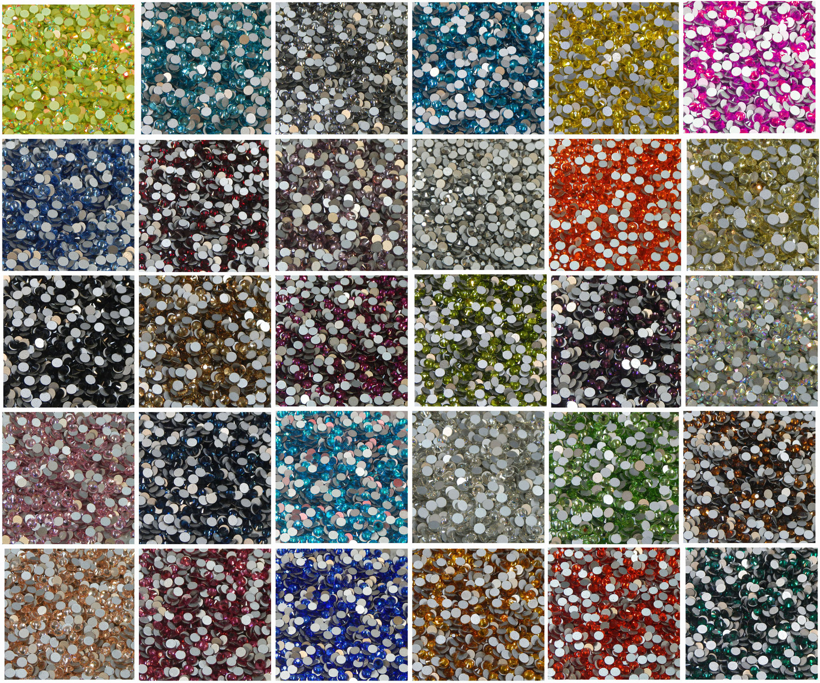 High Quality Machine Cut Foiled Crystal Glass Rhinestones Flat Back Non Hot Fix