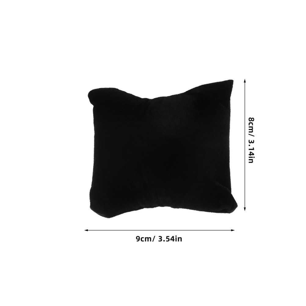 10Pcs Soft Velvet Watch Holder Pillows for Jewelry Display Black Cushions