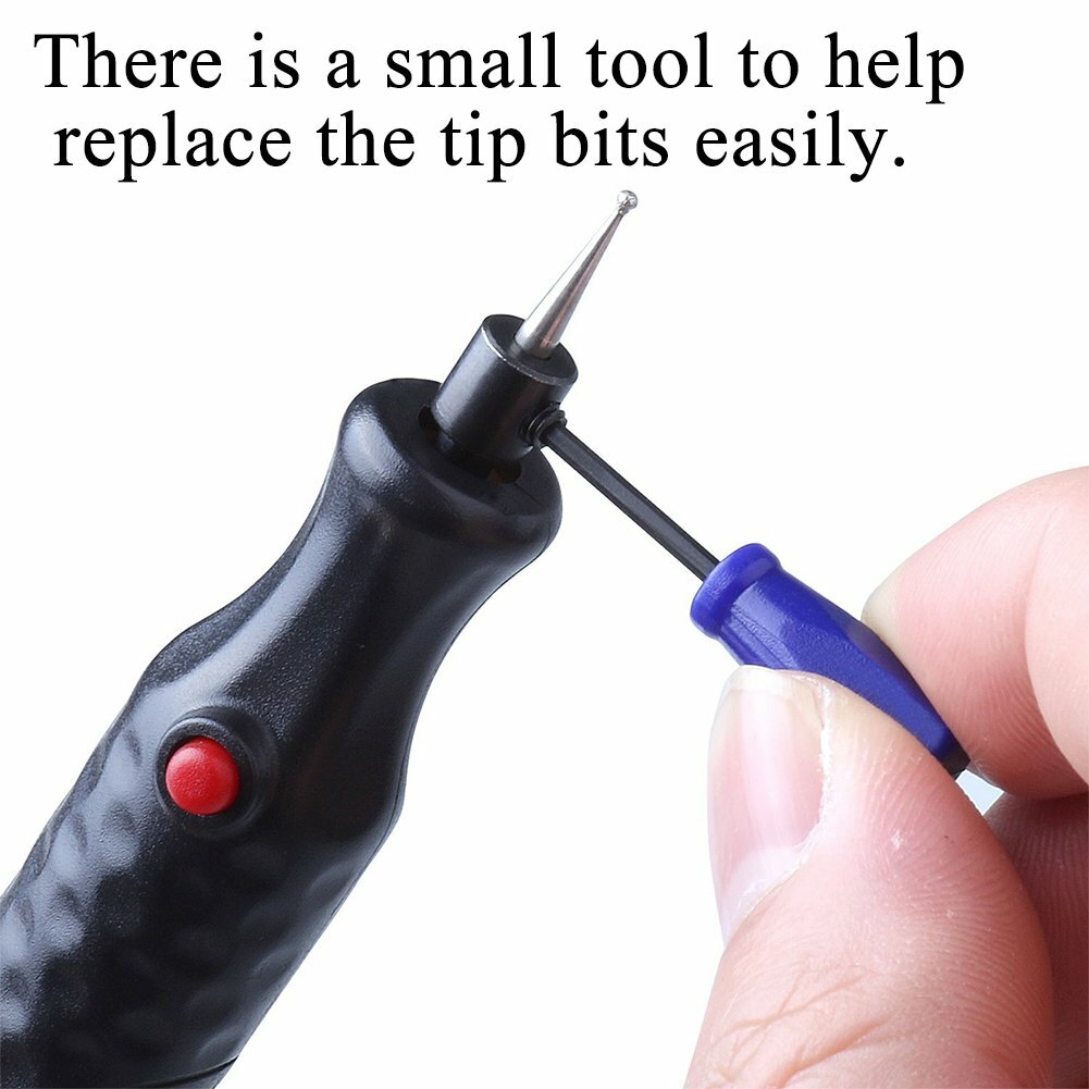 Electric Micro Engraver Pen DIY Engraving Tool Kit for Jewelry Wood Glass Metal