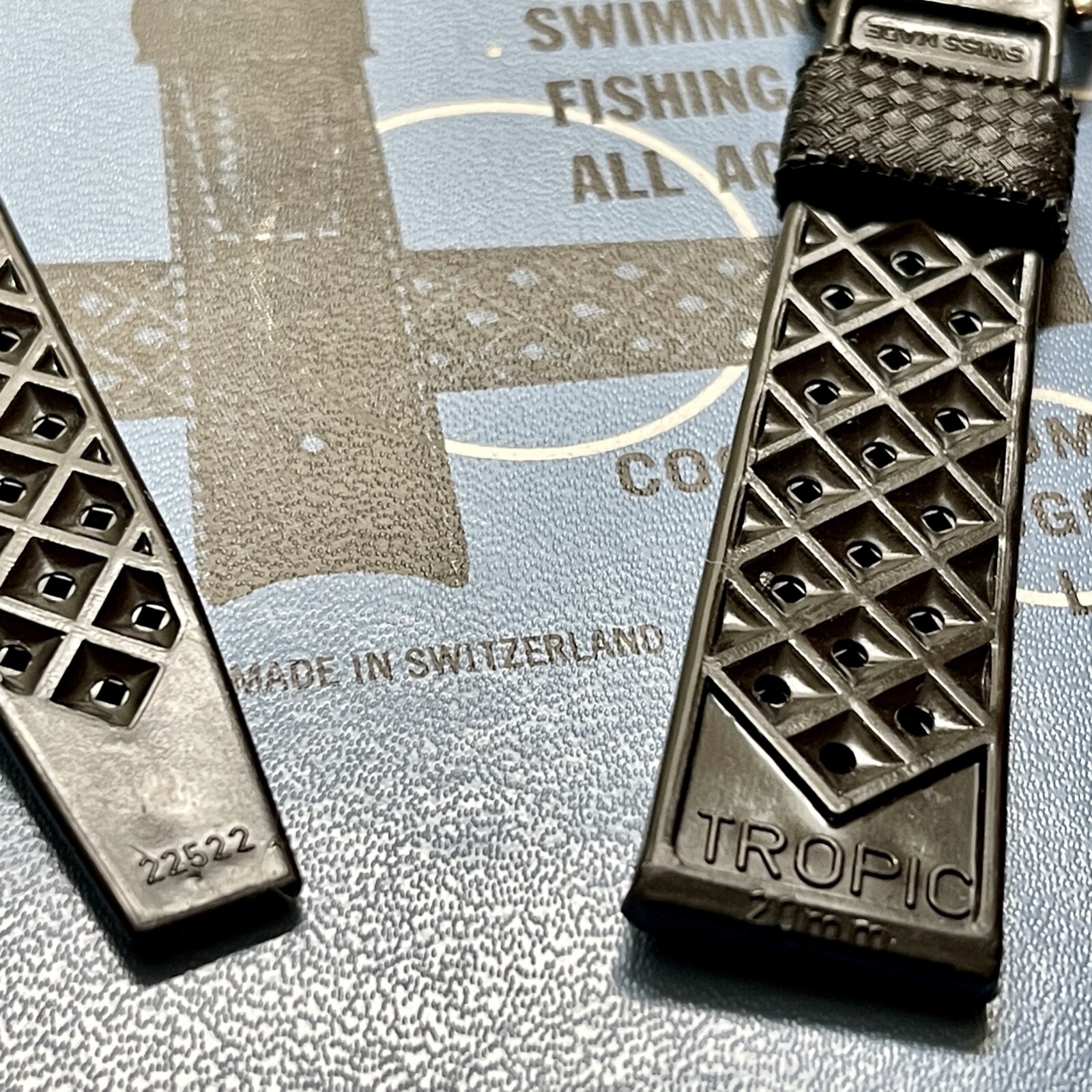 15 SOLD! Imperfect Genuine Swiss Tropic dive watch band 20mm for vintage divers