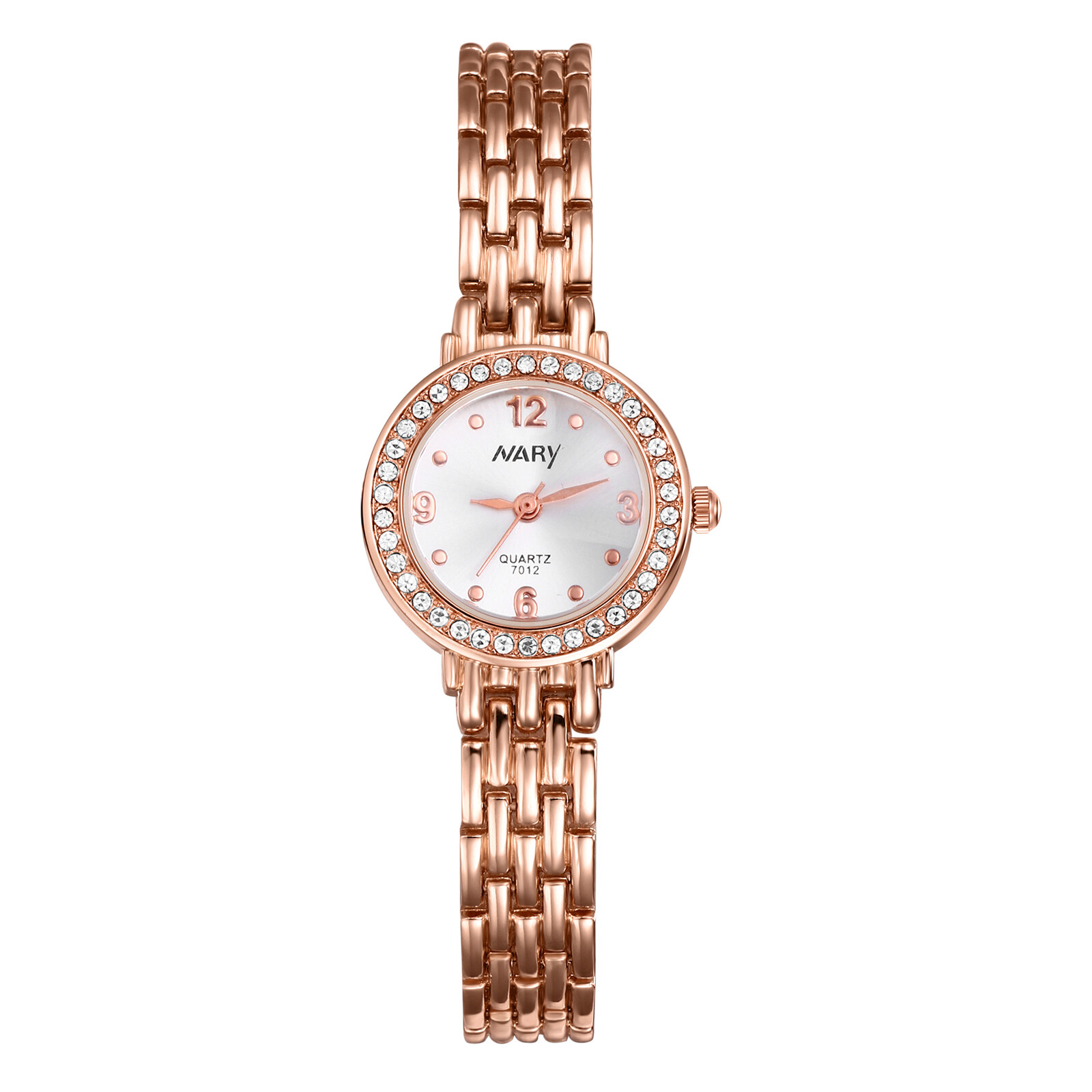 Women Ladies Quartz Watch Stainless Steel Bling Rhinestone Waterproof Wristwatch