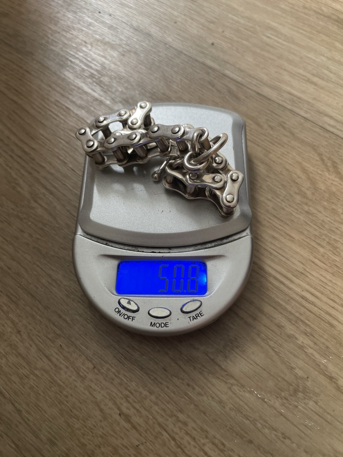 Sterling Silver Bracelet Bike Chain Modernist T Bar Heavy Statement (50g)