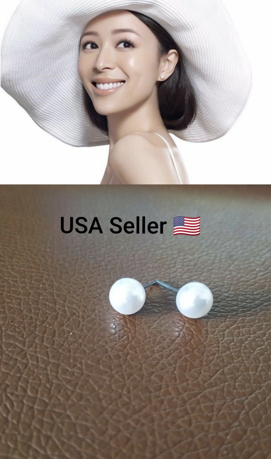 New Fashion cute little 8mm simple imitation pearl Stud Earrings Jewelry White