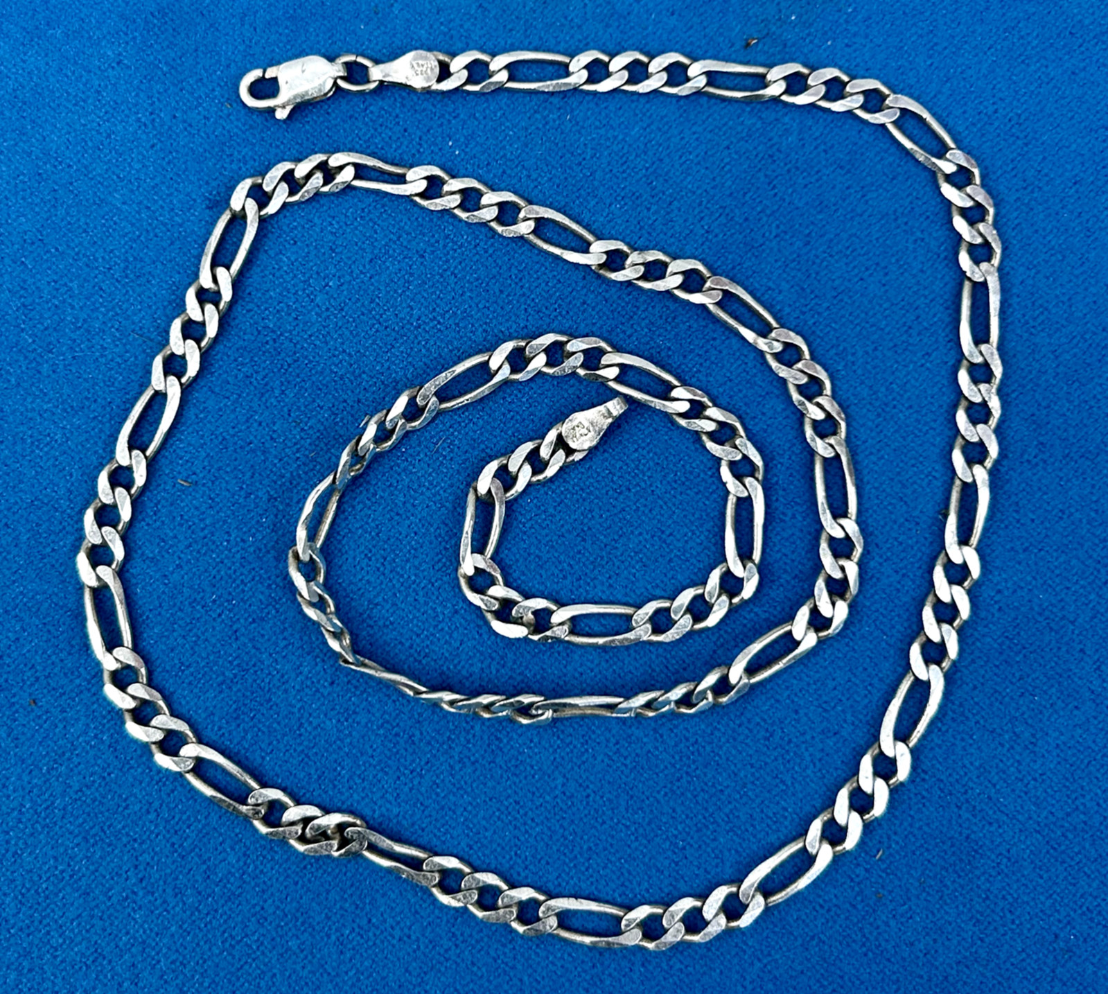 925 Sterling Silver 20″ 10.5g Figaro Chain Necklace 3.8mm Italian Made Lobster