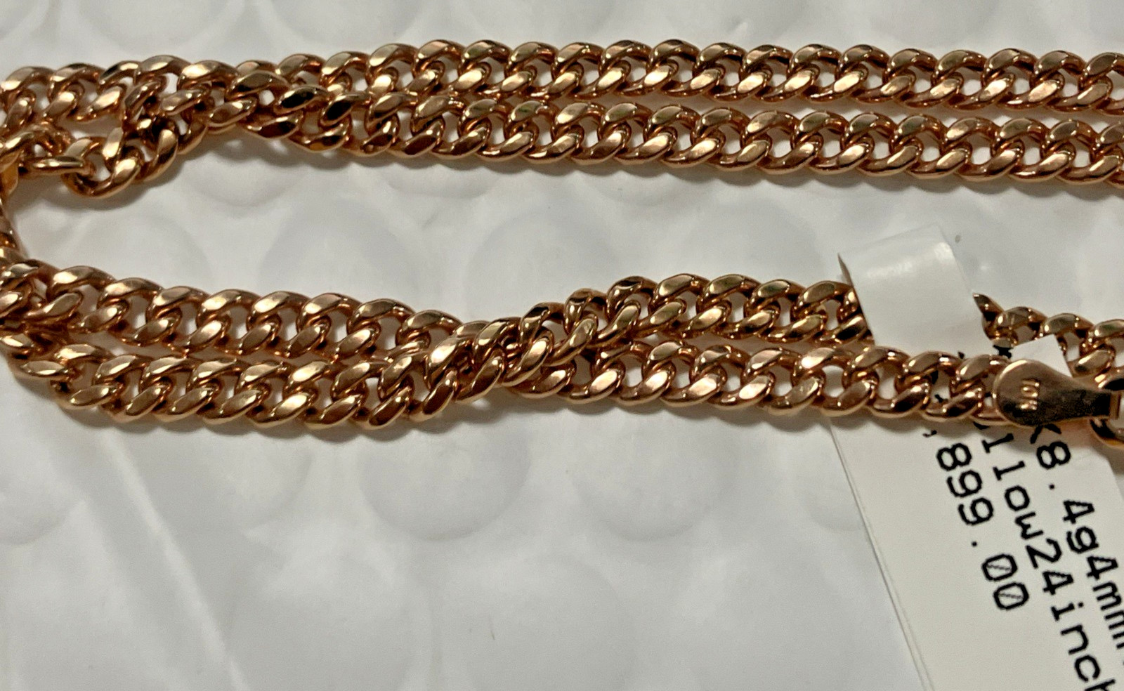 10kt Real Rose Gold Cuban Chain 8.4Grams 4mm 24” Starz Brand New with Tag 10k