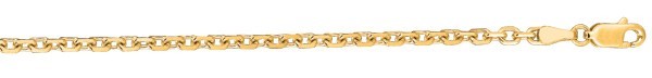 14k Yellow Gold 18″ Solid Cable Link Pendant Chain/Necklace 1.4 mm 2.3 grams