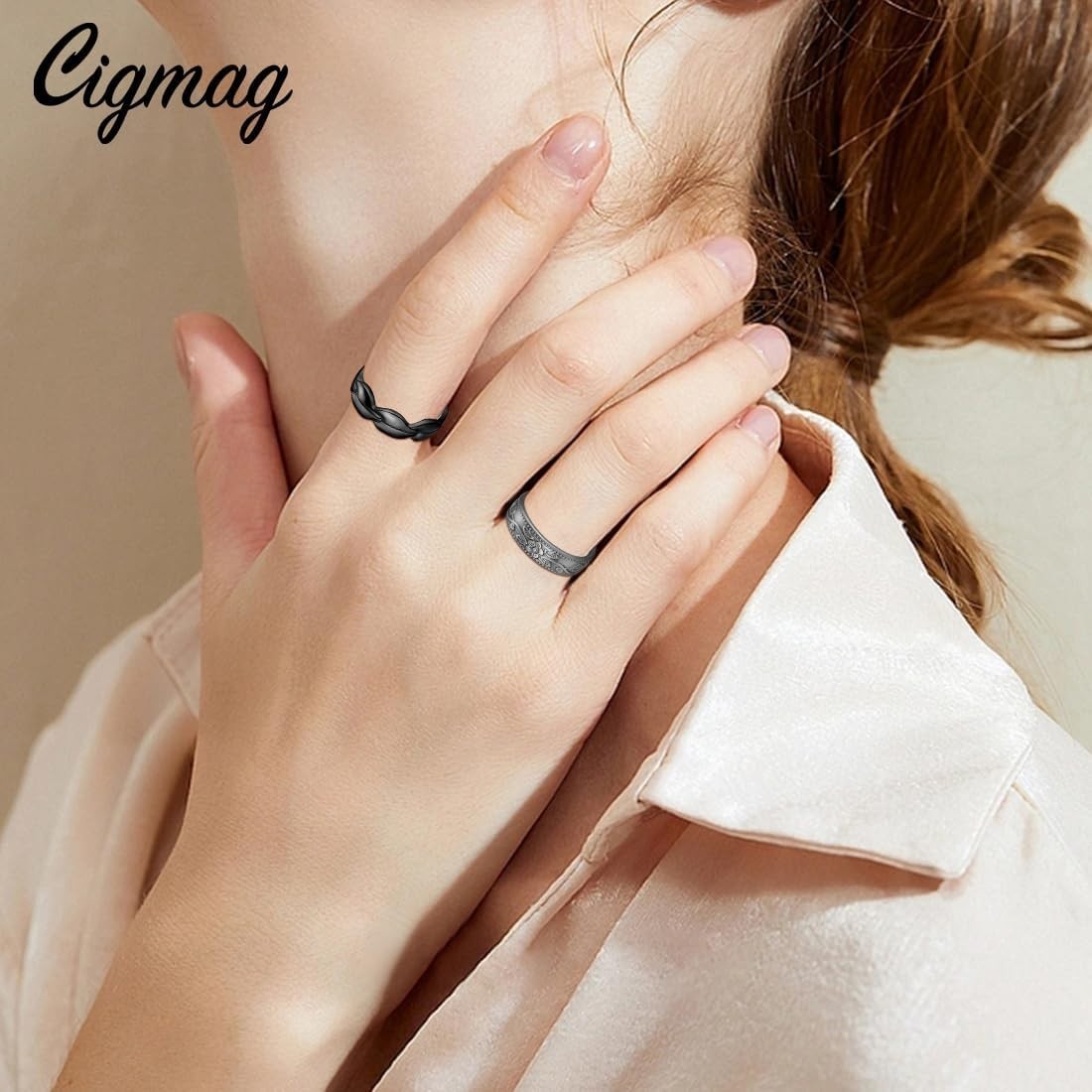 7X Copper Rings for Women 99% Solid Pure Copper Ring Adjustable with Present …