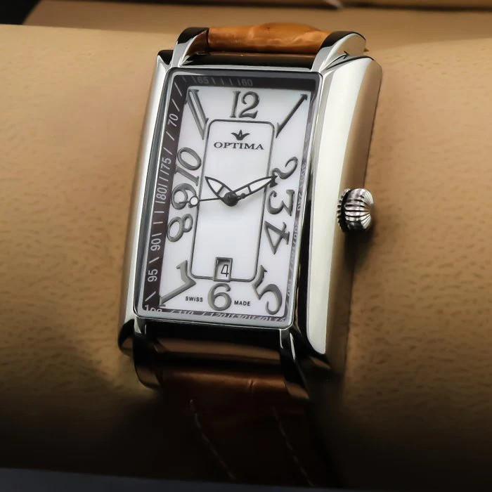 Optima – Swiss Watch – OSM123-SL-1 – Brown Strap Quartz 29 mm OSM123