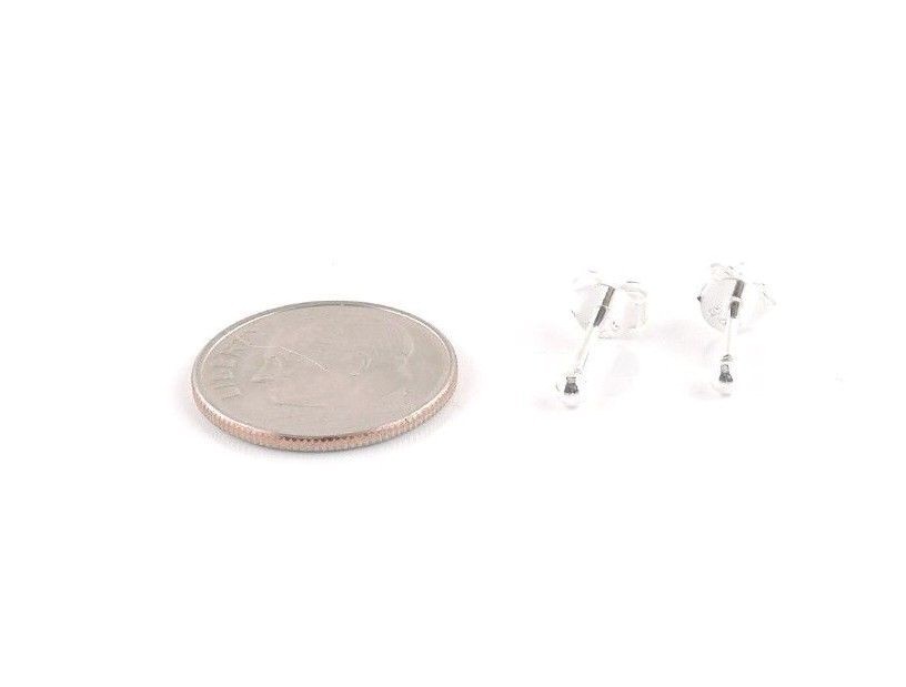 Sterling Silver 2 mm thru 12 mm Ball Stud Earrings – Pairs – Multi Packs – Free