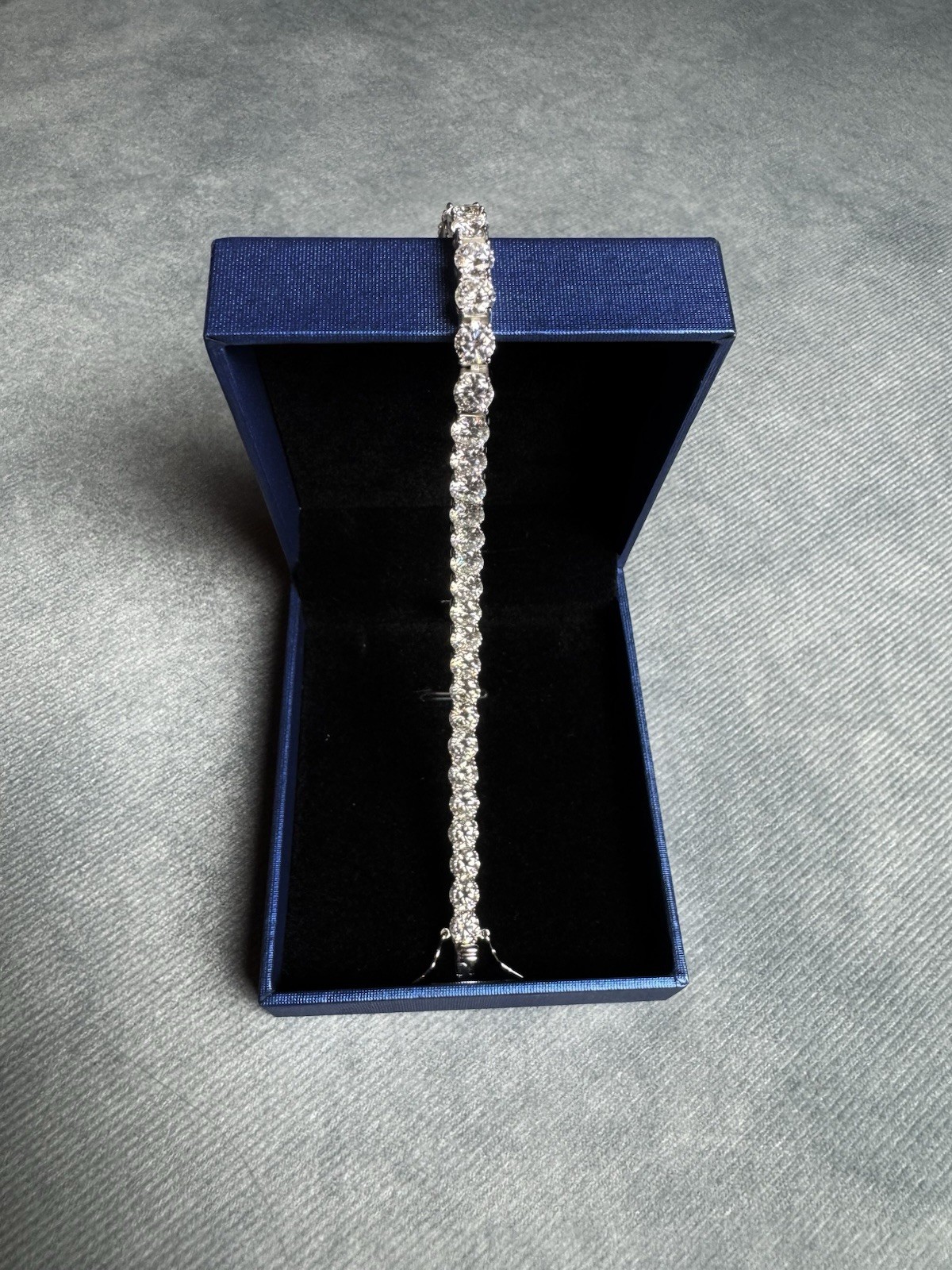 Moisanite Tennis Bracelet 5mm VVS1 D 925 Silver GRA Certified