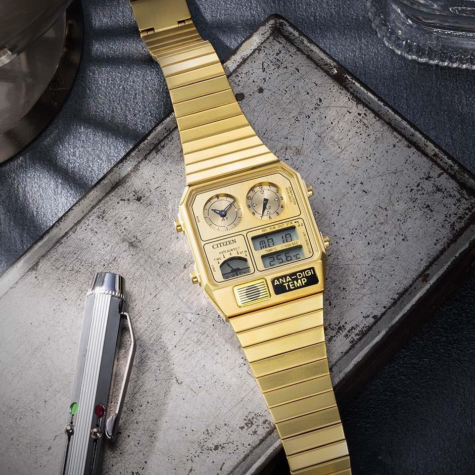 CITIZEN COLLECTION JG2103-56P Metallic ANA-DIGI TEMP Limited Watch Yellow Gold
