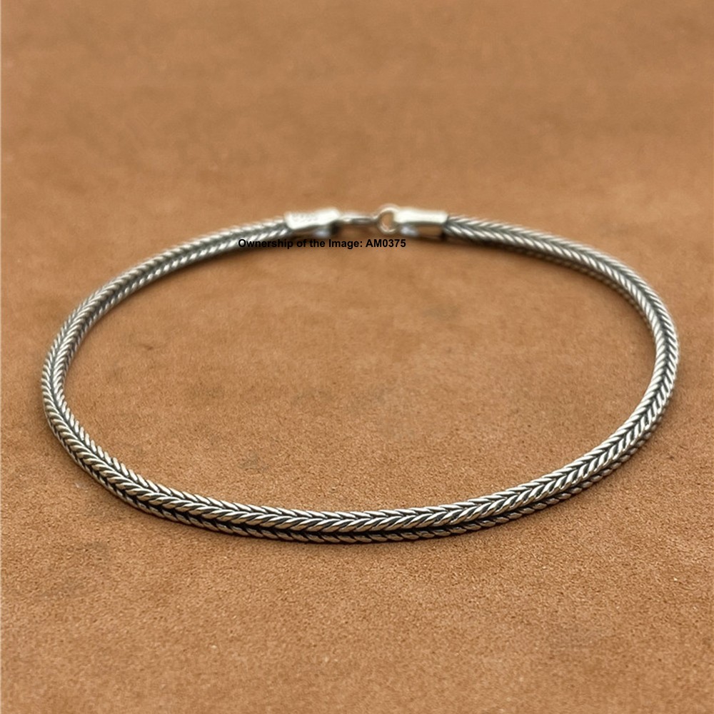 Pure 925 Sterling Silver Bracelet 2mm Wheat Link Chain Bracelet 6.7-8.3inch