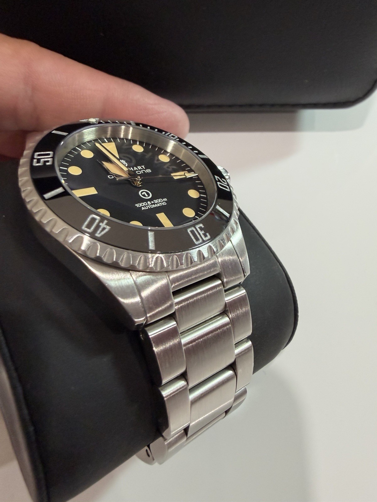 STEINHART OCEAN ONE 39MM Diver 300m Black DIal Automatic Fullset Watch Men