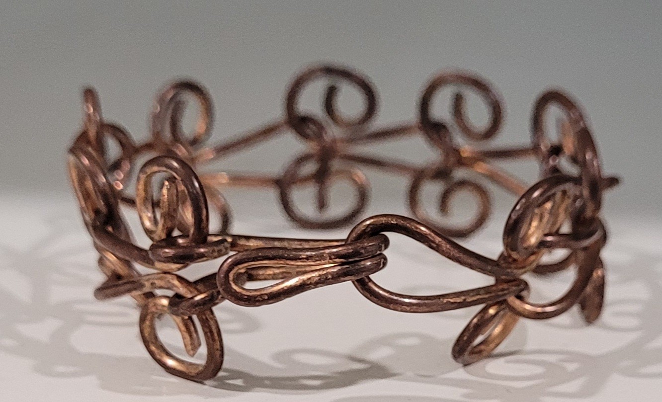 Spiral Bracelet Copper Alloy Metal Swirl