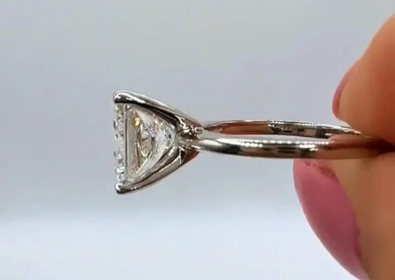 Lab Grown Diamond VS1/EF 1.00 Ct Princess-Cut Engagement Ring 14k White Gold