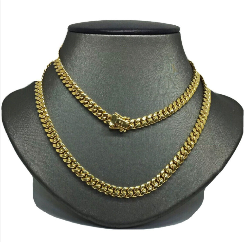 Men’s Pure 14k Yellow Gold 6.50mm Miami Cuban Link Chain 24″ Necklace Box Lock
