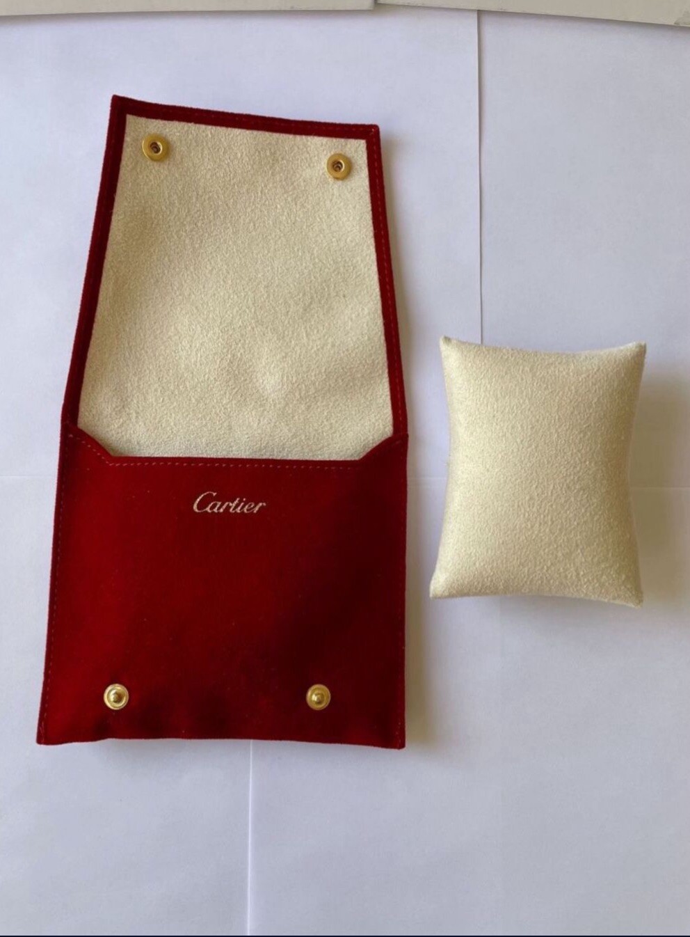 Cartier Case Box Pouch Travel Watch Pouch Leather New Old Stock Made Spain Case