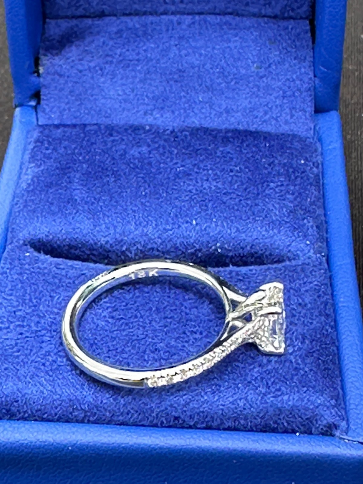Tacori 1.01ct D VS2 Emerald Cut Diamond Engagement Ring GIA 18K Wht. Gold Sz 6.5