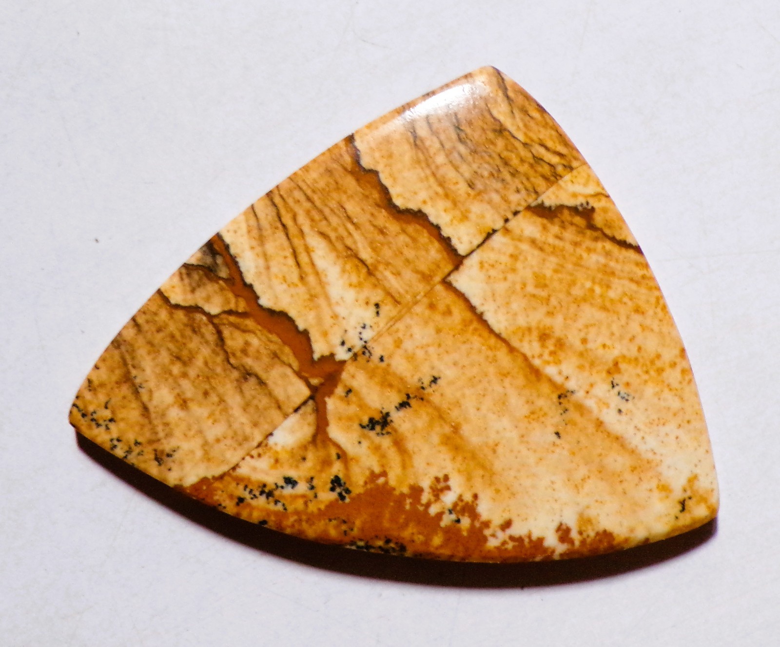42.25 Cts Natural Picture Jasper Cabochon Loose Gemstone 45.3X34X4MM