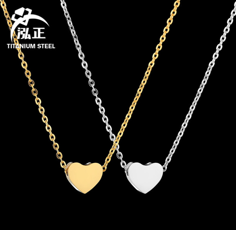 Stainless Steel Silver Gold Heart Charm Pendant Necklace Chain Gift 18-20″ PE44