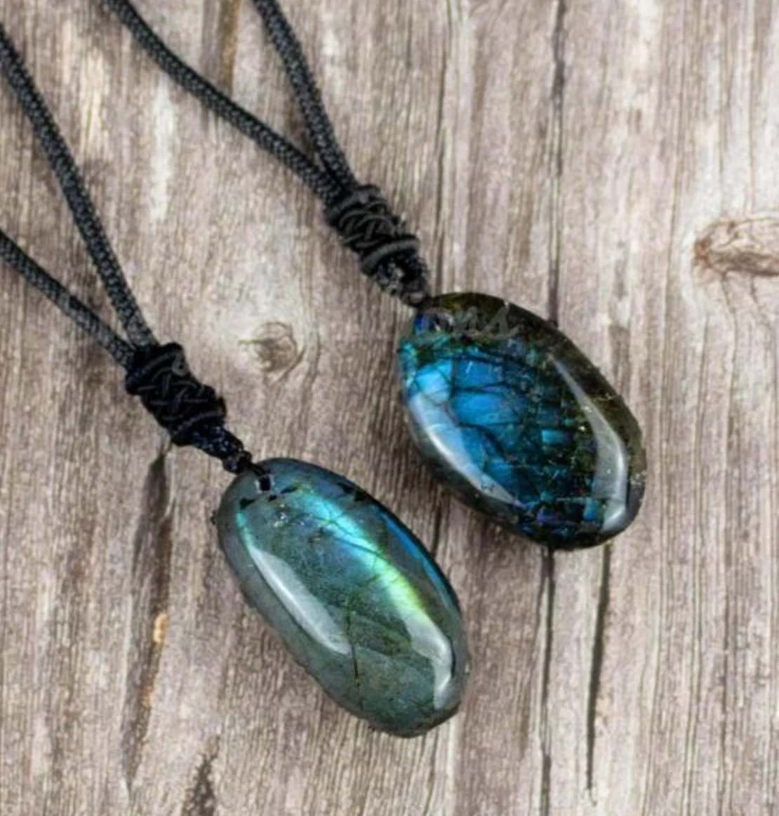 Labradorite Stone Pendant Natural Healing Crystal Amulet Necklace Gift for Women