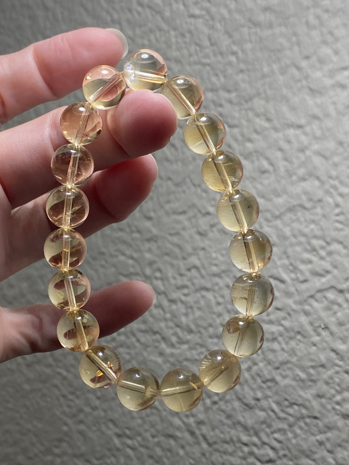 Natural Citrine Bracelet – 10.8mm Genuine Golden Citrine Crystal Bracelet