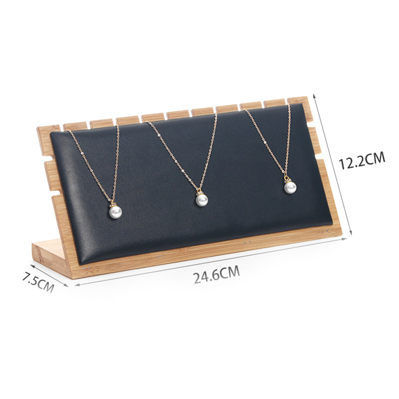 Bamboo Jewelry Pendant Necklace Display Holder Rack Organizer Storage Case