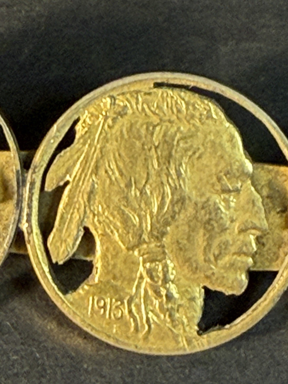 1913 Buffalo Nickel Pin Brooch