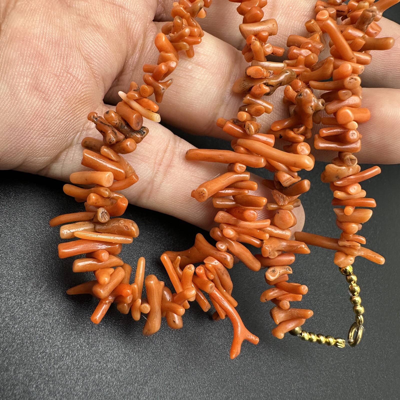 Wonderful ￼29,2 gram Antique natural coral necklace Rare