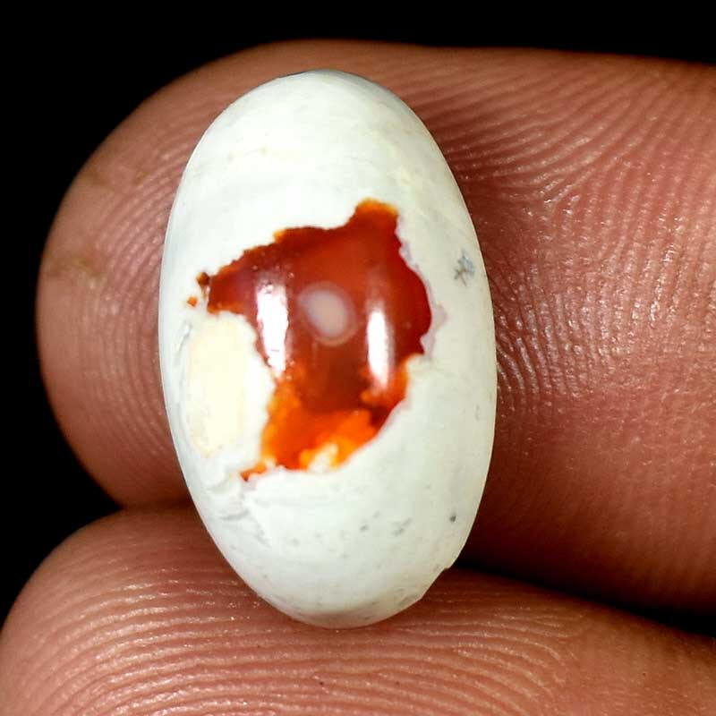 06.70Cts. Mexican Fire Opal 100% Natural Flashy Gemstone Oval Cabochon