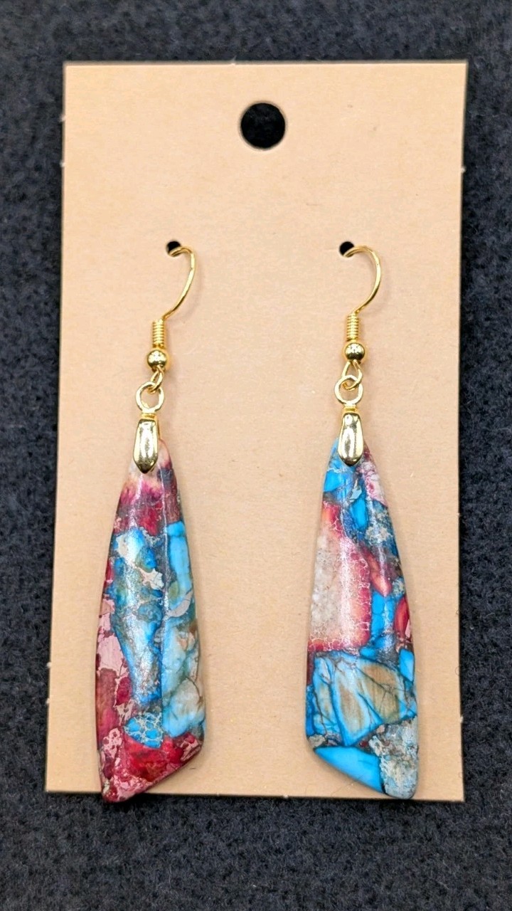 Women’s Artisan Abstract Boho Fun Mixed Beaded Drop Dangly Hook Earrings
