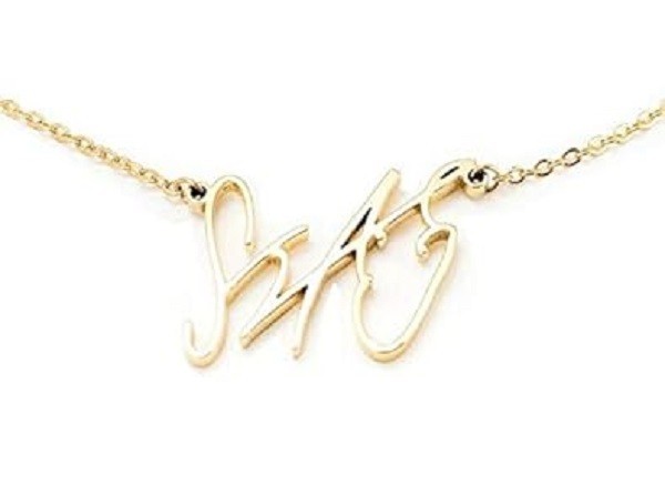 BTS Jin Inspired Signature Pendant Necklace Gold Plated K-Pop ARMY Jewelry Gift