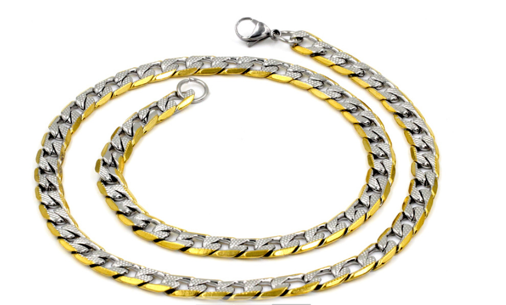 LUXUSTEEL 10mm, Width Link Chain Necklaces Length 20inch