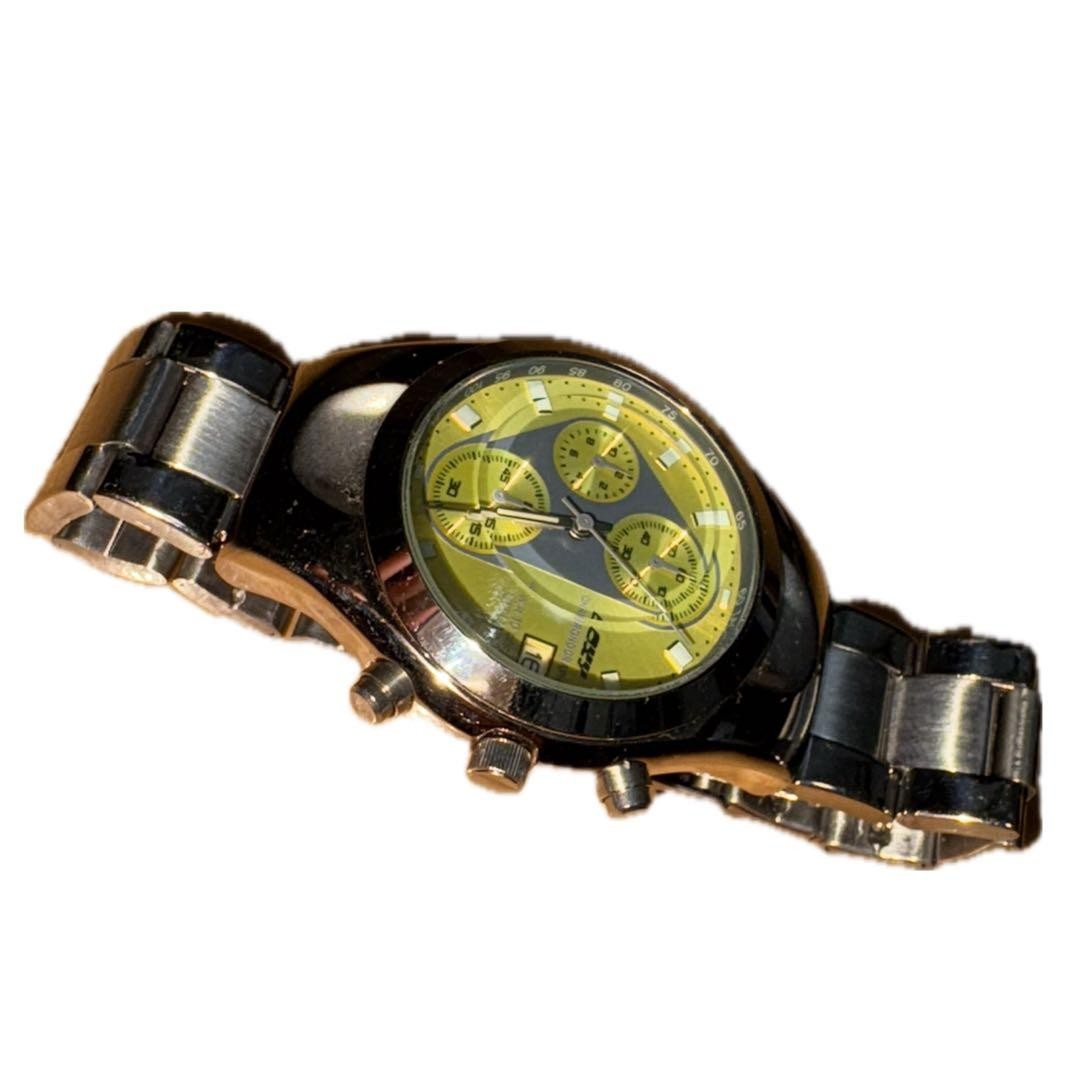 Rare QZ Citizen Yellow Dial Chrono Date New