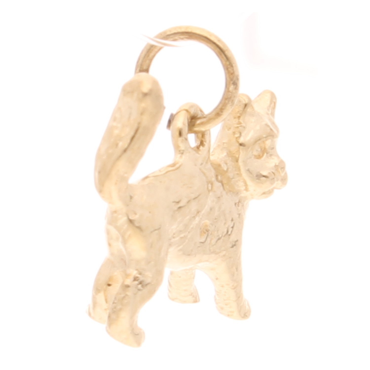 9Carat Yellow Gold Cat Charm (12.5×11.5mm)