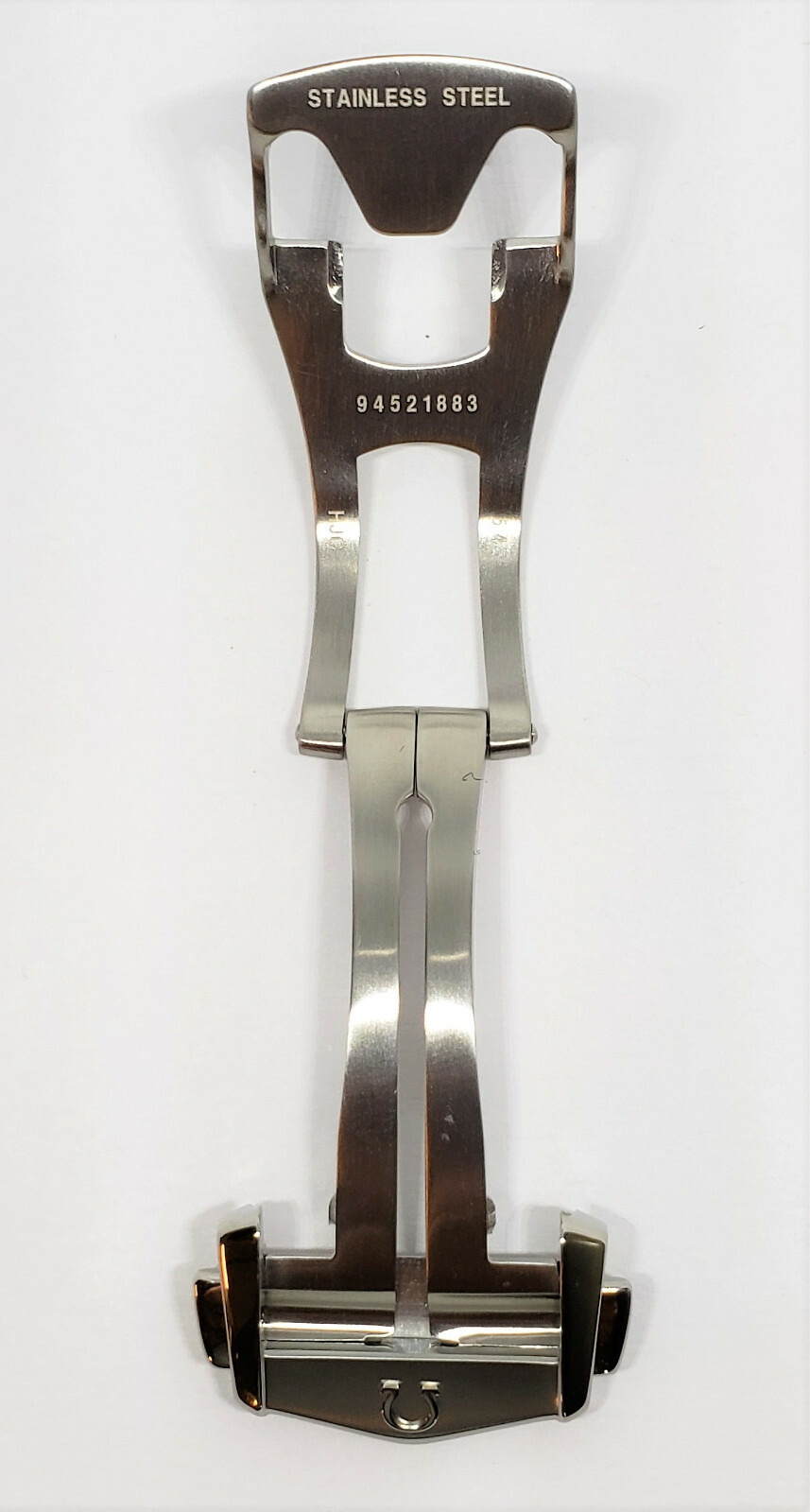 Original Omega 18mm Brushed / Polished Sides Deployment Buckle Clasp # 94521883