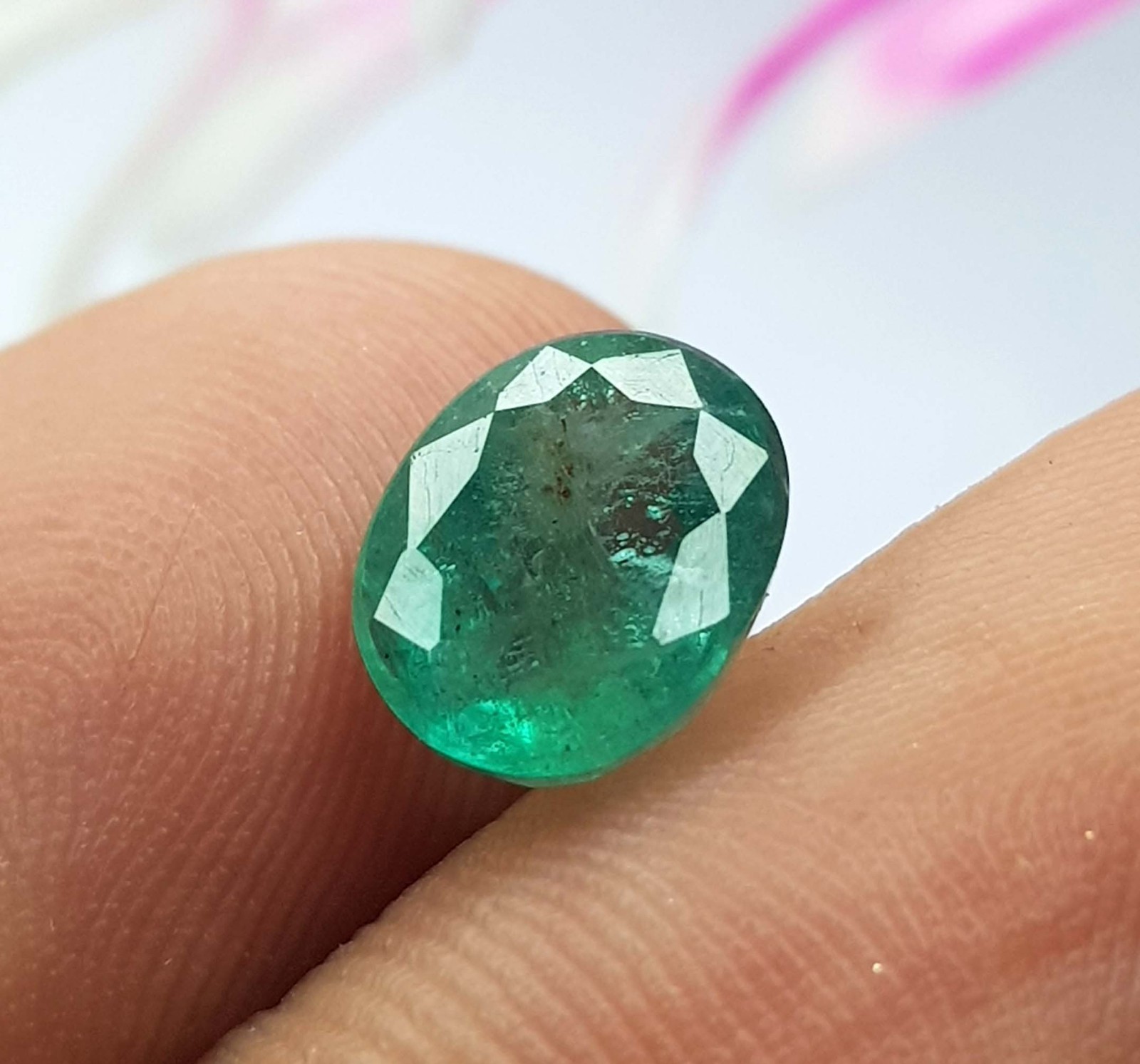 1.89 Ct Natural Emerald Oval Cut Rich Green Zambian Mines Top Quality Gemstone