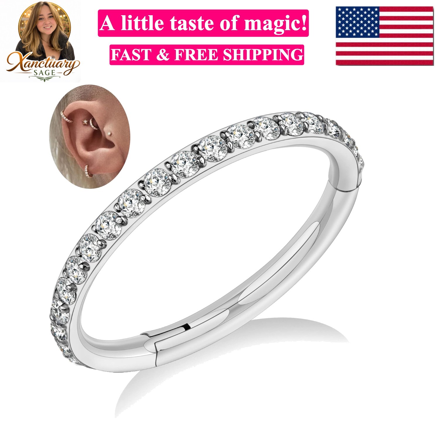 ASTM F136 Titanium Hoop Piercing Jewelry 16G 18G 6mm 8mm 10mm 11mm 12mm – Hyp…
