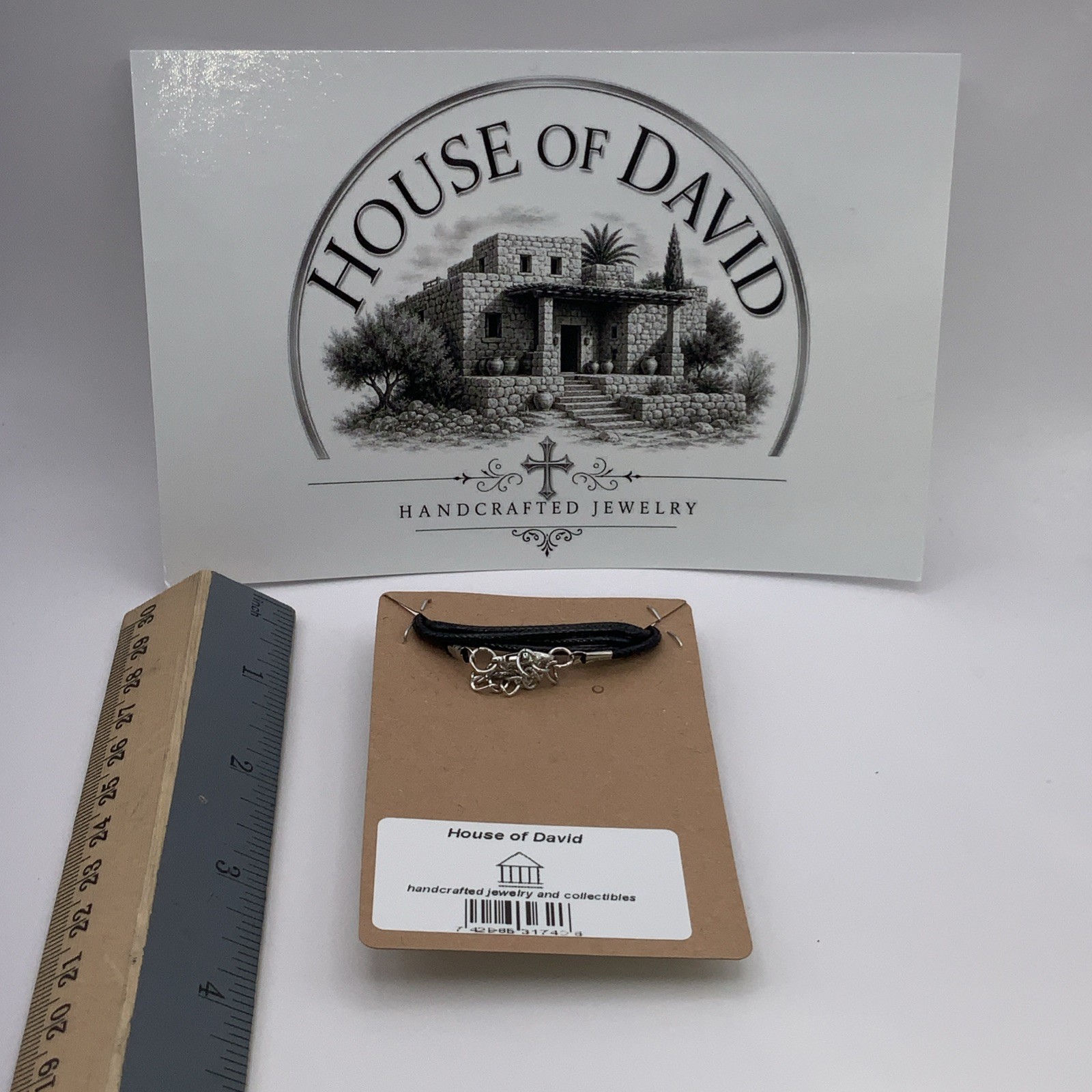 House Of David Handmade Cross Necklace Floating 3D Pearls