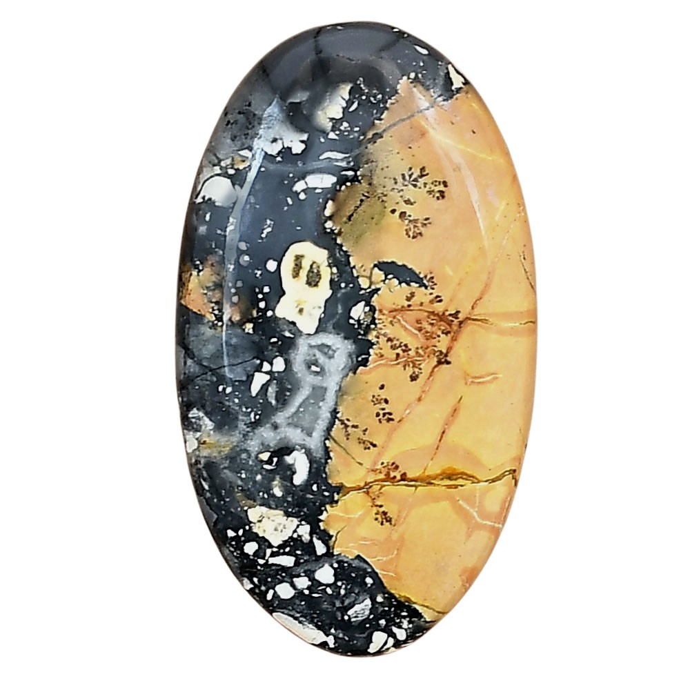 Natural Maligano Jasper 31.32×17.9×4.7 mm Oval Polished Gemstone LS03187-53