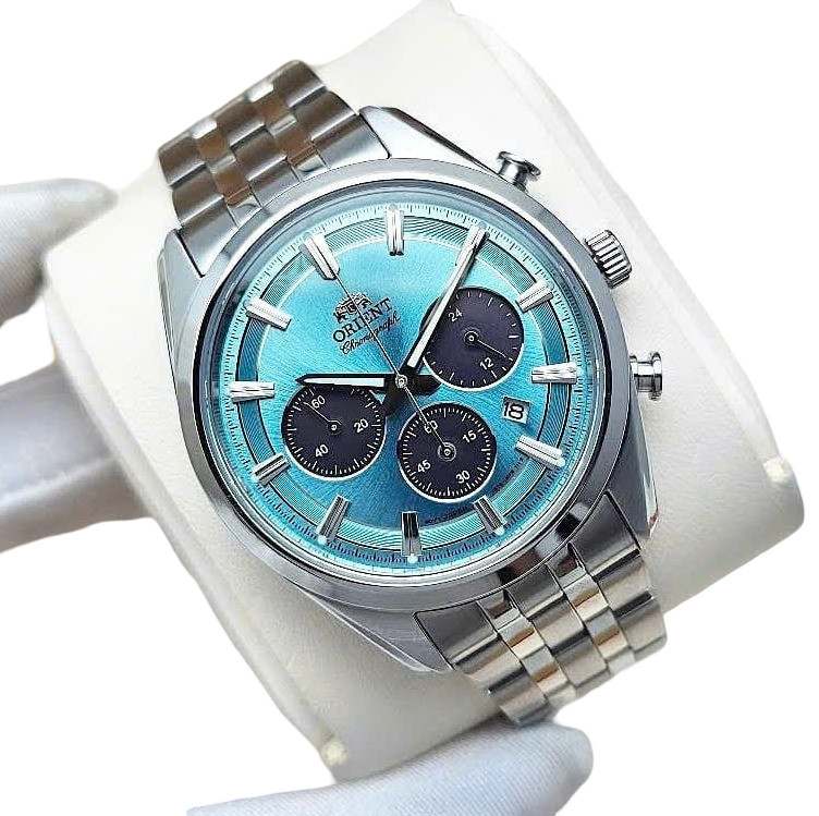 Orient Stretto Sapphire Crystal Blue Dial Chronograph RN-TX0304L Men’s Watch