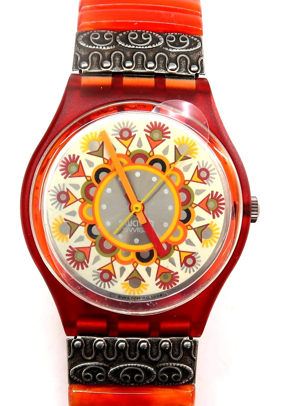 NEW Swatch Watch CURRY POWDER GR125 with Case & Papers 1995 Gents NOS