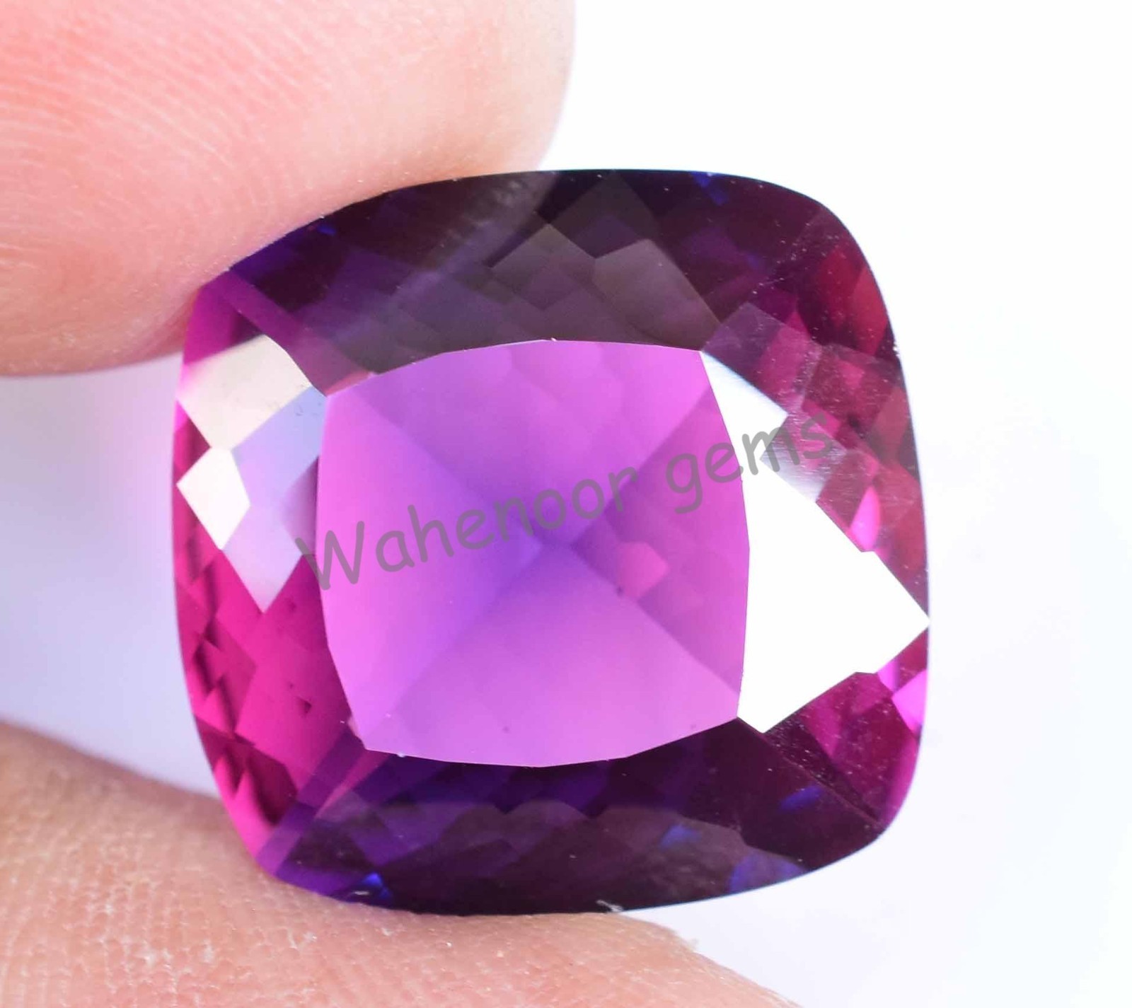 Natural 19.35 Ct Boysenberry Sapphire Certified Fabulous Cushion Loose Gemstone