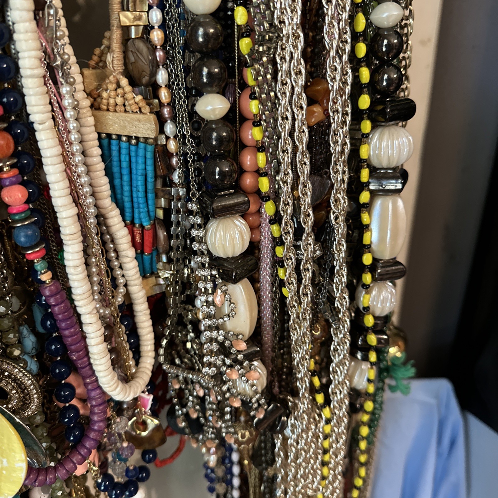 Mixed Wearable Jewelry Lot Bag Vintage to Modern 3 Lbs Necklaces & More