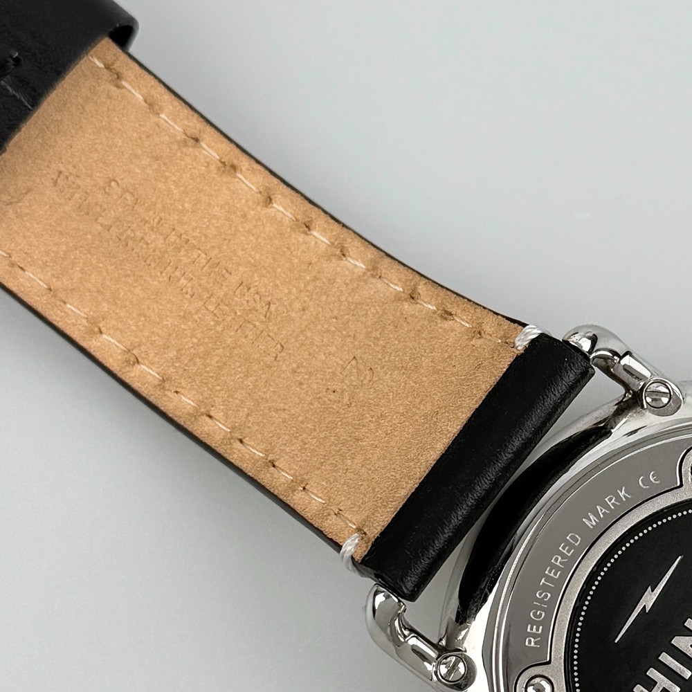 Men’s Shinola Runwell Argonite 1069 Black Dial Black Strap Quartz Watch 47mm
