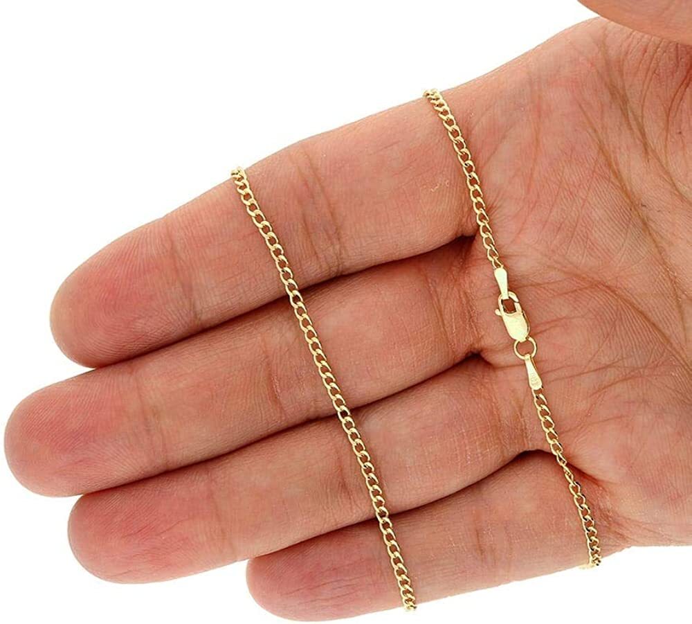 Brand New 10K Solid Yellow Gold 2.5mm-5.5mm Hollow Cuban Link Chain 16″ to 24″