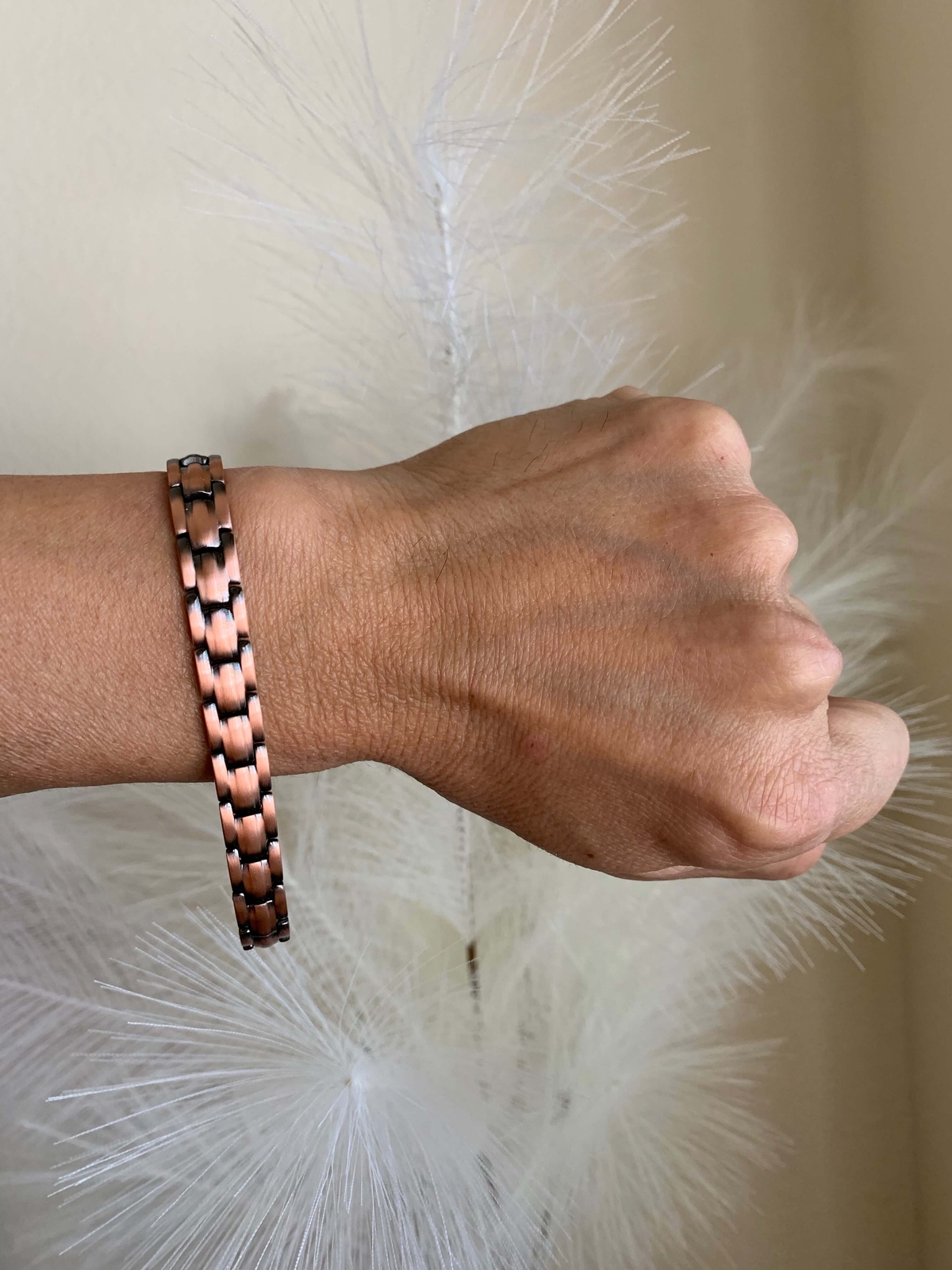 Easter gift Solid Copper Magnetic Bracelet 4 Elements Balance Energy Power Joy